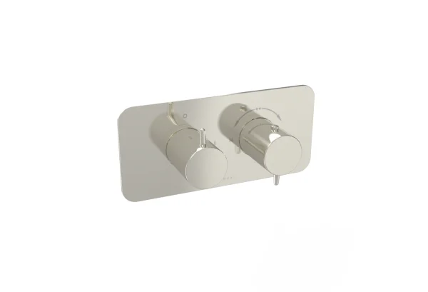 Saneux Eden 1 Way Handles & Plate Finish Kit In Landscape (for Ed019l.bn) - Brushed Nickel (pvd)