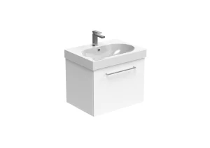 Saneux Austen 60cm 1 Drawer Wall Mounted Unit - Gloss White