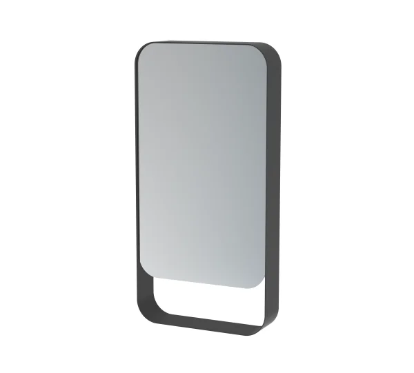 Saneux Volato 50cm Left Hand Mirror Cabinet - Matte Black