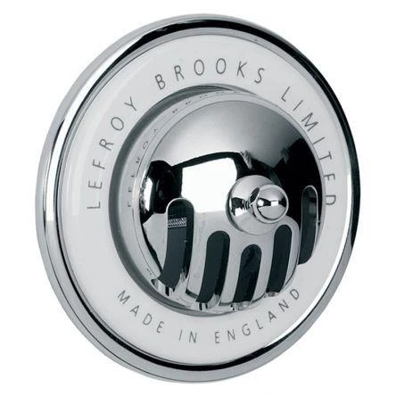 Lefroy Brooks Classic Grated Bath Overflow - Nickel