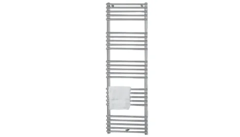 Vogue Tune (Straight) Towel Radiator Heating Only - Chrome 772X500 detail view - Image 2
