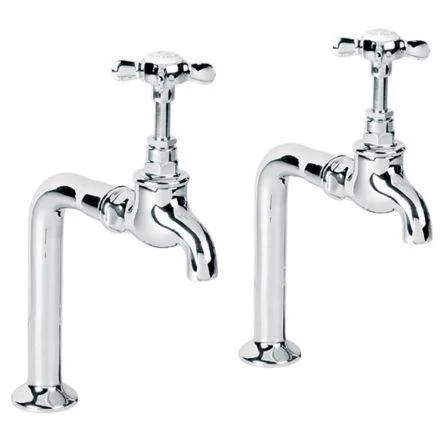 Lefroy Brooks Classic Bibcock Taps & Pillars - Chrome