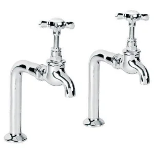 Lefroy Brooks Classic Bibcock Taps & Pillars - Chrome