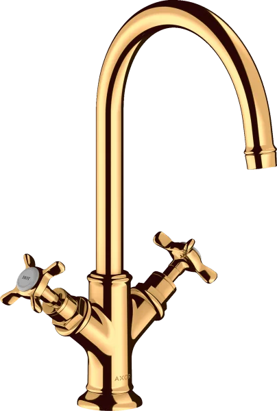 Axor Montreux 2-handle Basin Mixer 210 With Cross Handles Without Waste Gold Polished