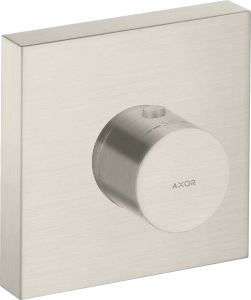 Axor Showersolutions Thermostatic Module 120/120 Square For Concealed Installation Stainless Steel Optic