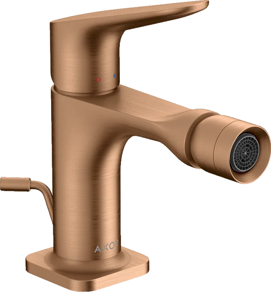 Axor Citterio M Single Lever Bidet Mixer With Pop-up Waste Brushed Bronze
