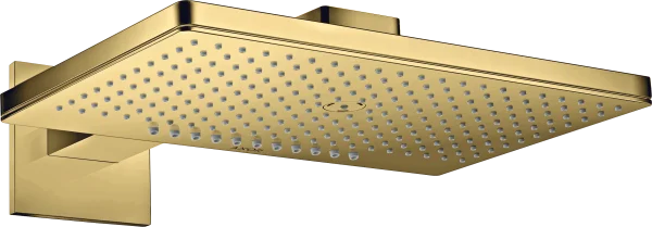 Axor Showersolutions Overhead Shower 460/300 2jet With Shower Arm And Square Escutcheon Gold Polished