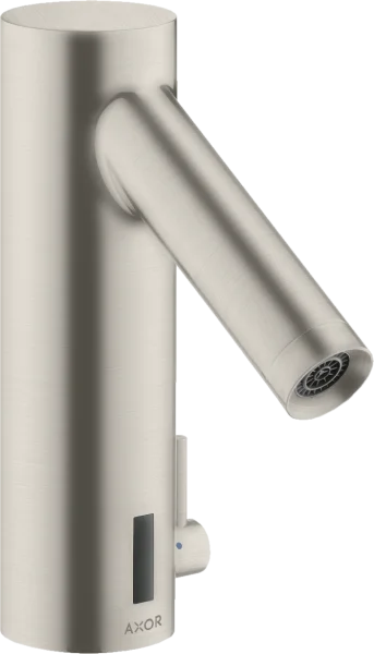 Axor Starck Electronic Basin Mixer With Temperature Control With 230 V Mains Connection Stainless Steel Optic
