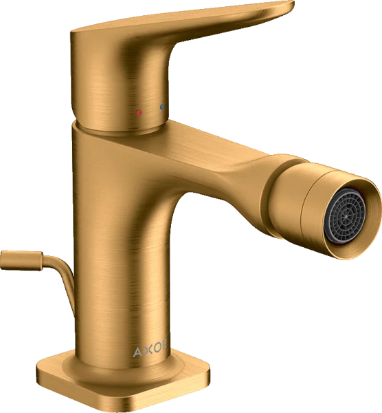 Axor Citterio M Single Lever Bidet Mixer With Pop-up Waste Brushed Gold Optic