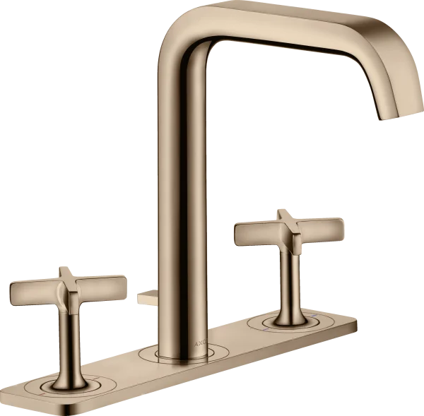 Axor Citterio E 3-hole Basin Mixer 170 With Plate And Pop-up Waste Polished Red Gold