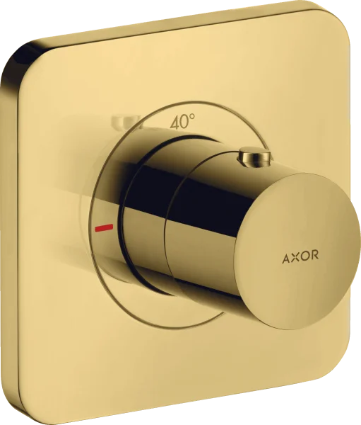 Axor Citterio E Thermostatic Mixer 120/120 For Concealed Installation Gold Polished