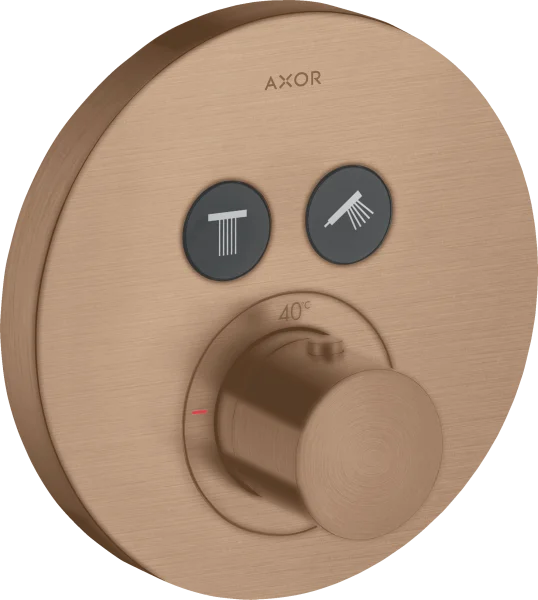 Axor Showersolutions Thermostatic Mixer Round For Concealed Installation For 2 Outlets