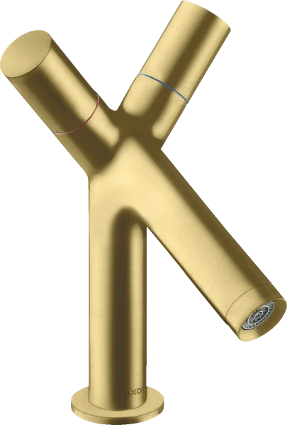 Axor Starck 2-handle Basin Mixer 80 With Pop-up Waste Brushed Brass