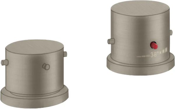 Axor Starck 2-hole Rim-mounted Thermostatic Bath Mixer With Zero Handles Brushed Nickel