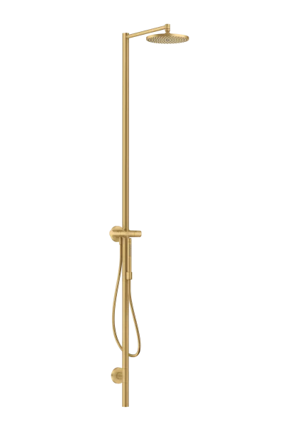 Axor Starck Nature Shower Column With Hand Shower Brushed Gold Optic