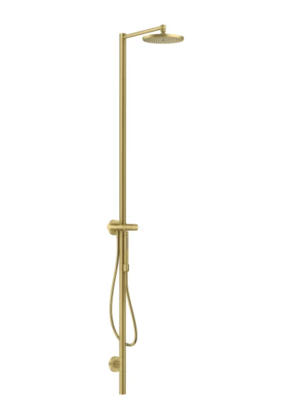 Axor Starck Nature Shower Column With Hand Shower Brushed Brass
