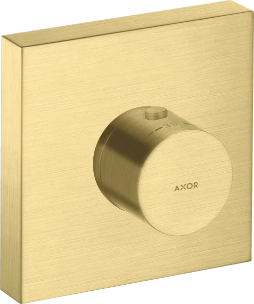 Axor Showersolutions Thermostatic Module 120/120 Square For Concealed Installation Brushed Brass