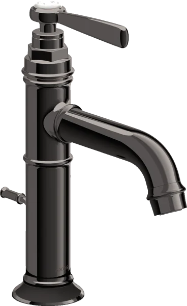 Axor Montreux Single Lever Basin Mixer 100 With Lever Handle And Pop-up Waste Polished Black Chrome