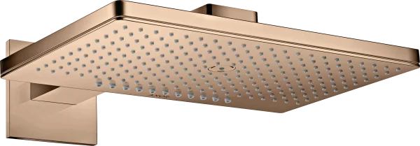 Axor Showersolutions Overhead Shower 460/300 2jet With Shower Arm And Square Escutcheon Polished Red Gold