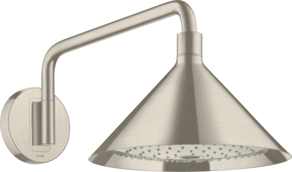 Axor Showers/front Overhead Shower 240 2jet With Shower Arm Brushed Nickel
