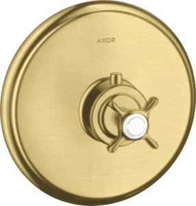 Axor Montreux Thermostatic Mixer For Concealed Installation With Cross Handle Brushed Brass