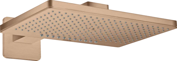 Axor Showersolutions Overhead Shower 460/300 2jet With Shower Arm And Softsquare Escutcheon Brushed Red Gold