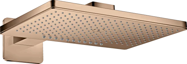 Axor Showersolutions Overhead Shower 460/300 2jet With Shower Arm And Softsquare Escutcheon Polished Red Gold