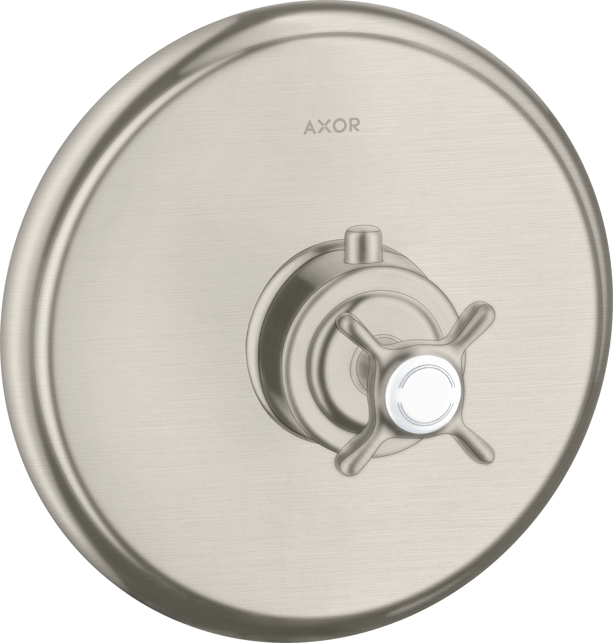 Axor Montreux Thermostatic Mixer For Concealed Installation With Cross Handle Stainless Steel Optic