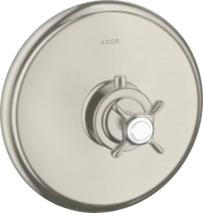 Axor Montreux Thermostatic Mixer For Concealed Installation With Cross Handle Stainless Steel Optic