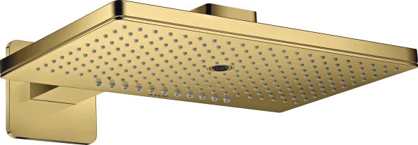 Axor Showersolutions Overhead Shower 460/300 3jet With Shower Arm And Softsquare Escutcheon Gold Polished