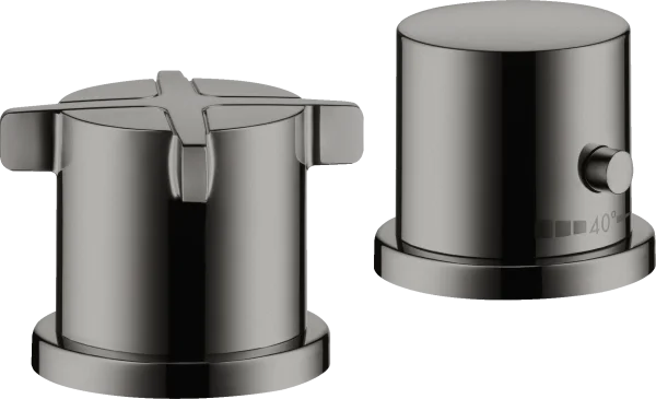 Axor Citterio E 2-hole Rim-mounted Thermostatic Bath Mixer Polished Black Chrome