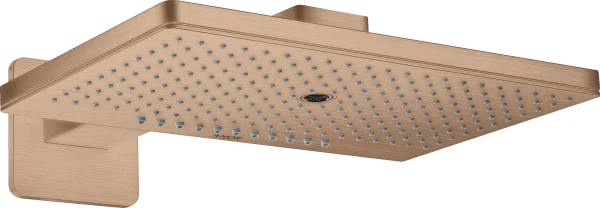 Axor Showersolutions Overhead Shower 460/300 3jet With Shower Arm And Softsquare Escutcheon Brushed Red Gold