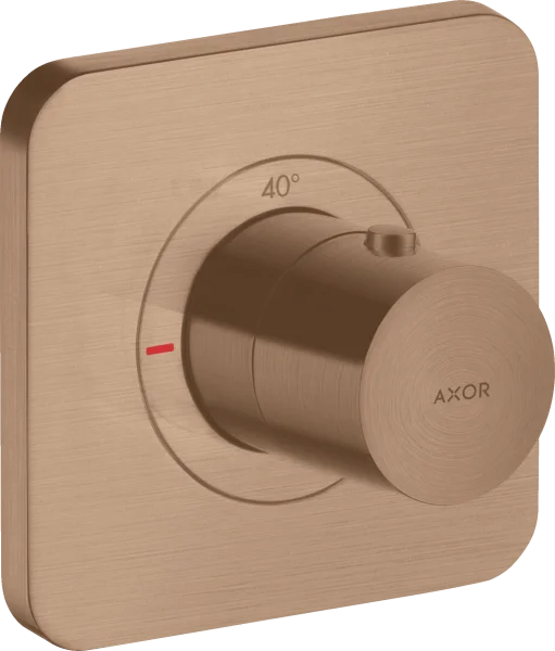 Axor Citterio E Thermostatic Mixer 120/120 For Concealed Installation Brushed Red Gold