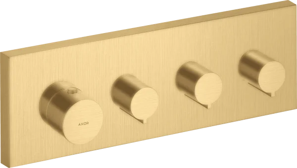 Axor Showersolutions Thermostatic Module 360/120 Square For Concealed Installation For 3 Outlets Brushed Gold Optic