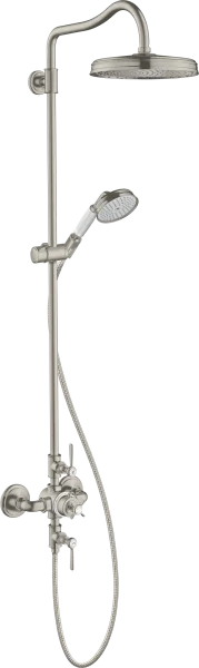 Axor Montreux Showerpipe With Thermostatic Mixer And 1jet Overhead Shower 240 Stainless Steel Optic