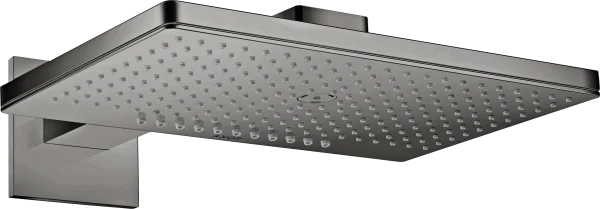 Axor Showersolutions Overhead Shower 460/300 2jet With Shower Arm And Square Escutcheon Polished Black Chrome