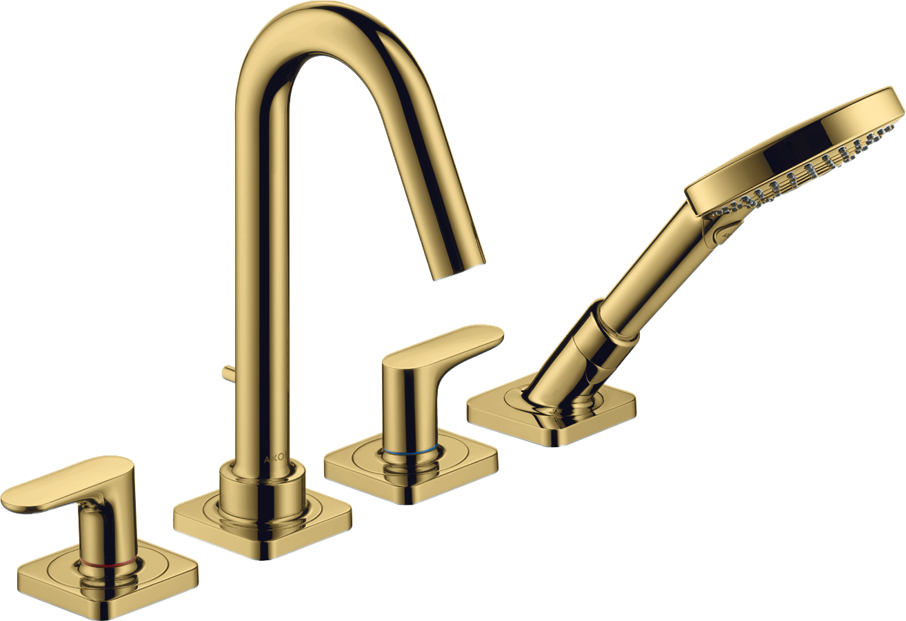 Axor Citterio M 4-hole Rim-mounted Bath Mixer With Lever Handles And Escutcheons
