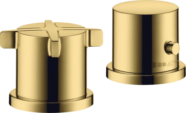 Axor Citterio E 2-hole Rim-mounted Thermostatic Bath Mixer Gold Polished