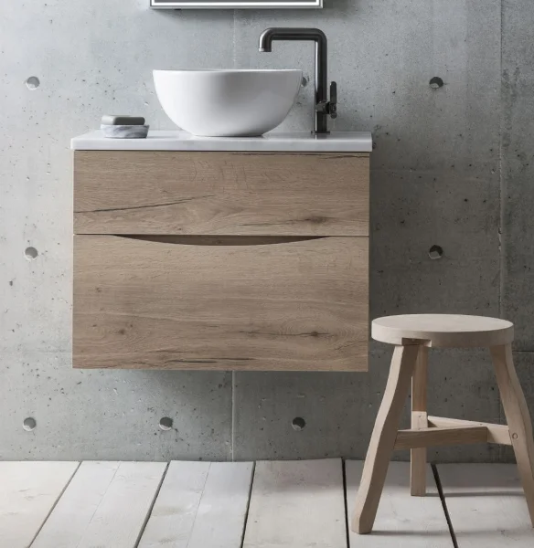 Crosswater Glide II 2 Drawer Basin Unit 600 Windsor Oak