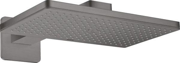 Axor Showersolutions Overhead Shower 460/300 1jet With Shower Arm And Softsquare Escutcheon Brushed Black Chrome