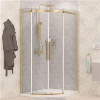 Eastbrook Corniche 2000 Offset Quad 1000x800x2000 Rh Brushed Brass