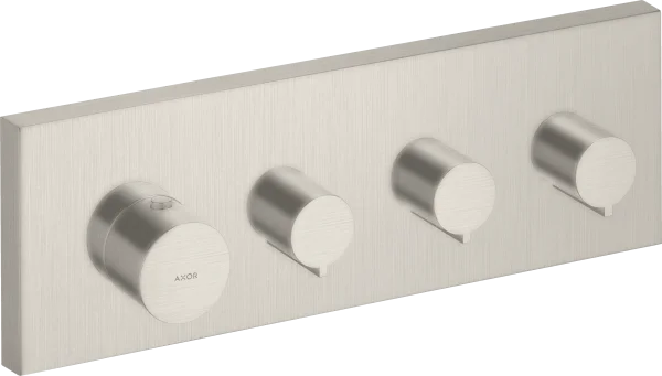 Axor Showersolutions Thermostatic Module 360/120 Square For Concealed Installation For 3 Outlets Stainless Steel Optic