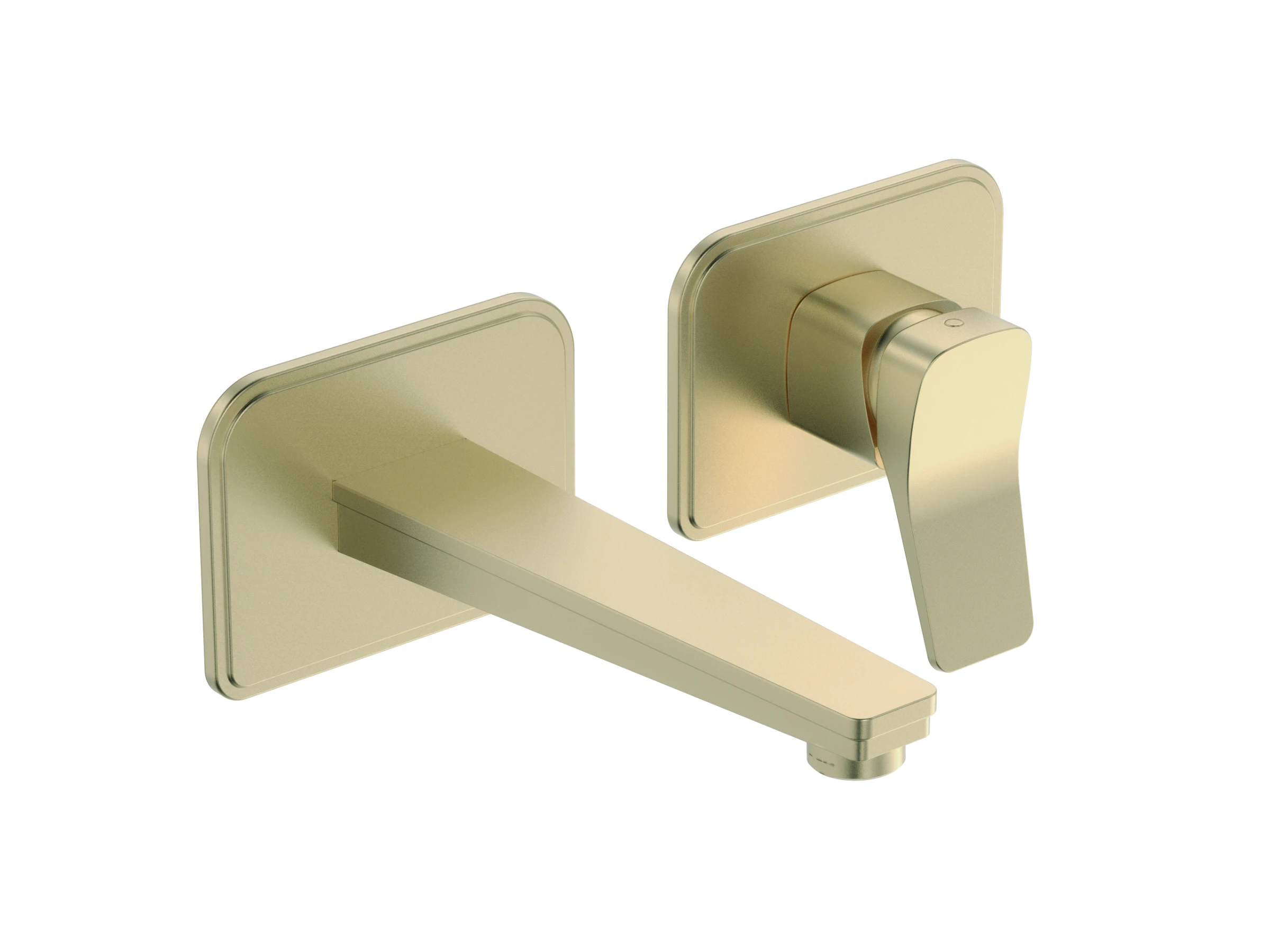 Just Taps Hix Single Lever Wall Mounted Basin Mixer Brushed Brass