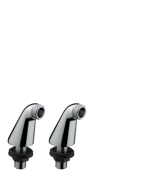 Hansgrohe Pillar Unions For Fitting Onto Bath Rim 150 Mm Centre X 70 Mm Height Chrome