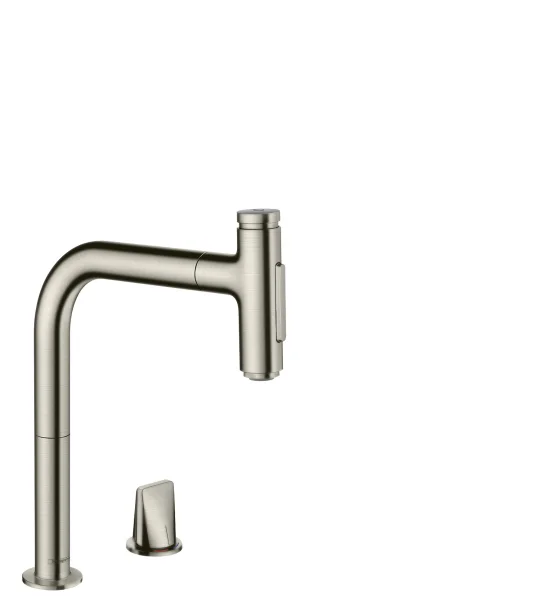 Hansgrohe Metris Select M71 2-hole Single Lever Kitchen Mixer With Pull-out Spray Stainless Steel