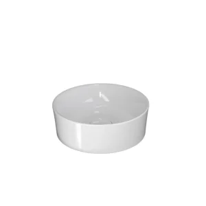Saneux Podium Round Countertop Cloackroom Washbasin White