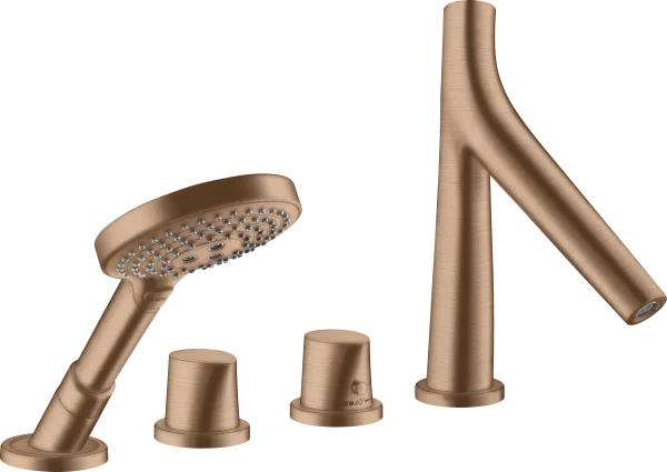 Axor Starck Organic 4-hole Rim-mounted Thermostatic Bath Mixer