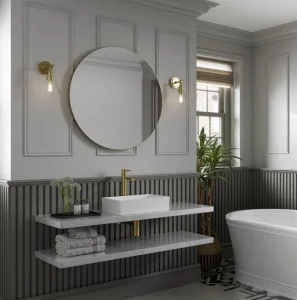 Hib Trim Round 60 (black Frame) Mirror 60cm X D2.5cm