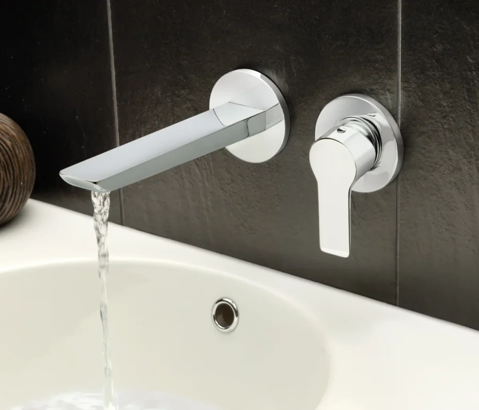 Just Taps Amore Concealed Basin Mixer Chrome detail view - Image 3