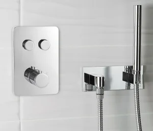 Just Taps Hugo Touch Thermostatic Valve 2 Outlets Chrome